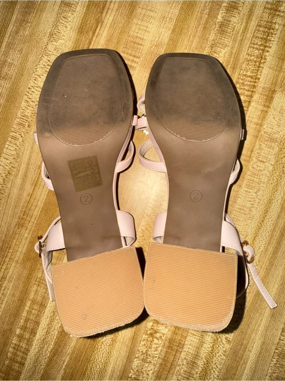 Girls Pink Bow Ankle-Strap Sandals